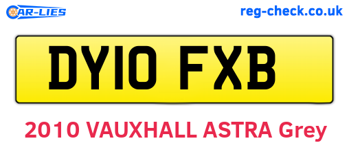 DY10FXB are the vehicle registration plates.