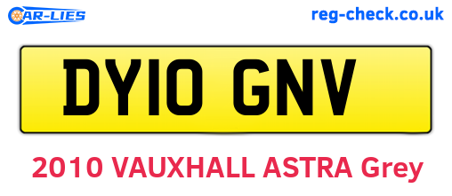 DY10GNV are the vehicle registration plates.