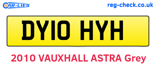 DY10HYH are the vehicle registration plates.