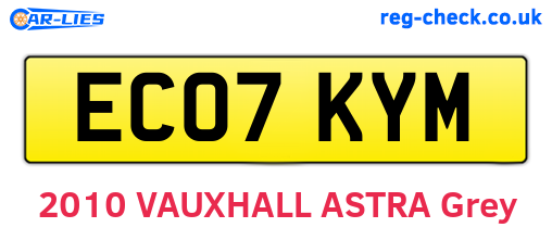 EC07KYM are the vehicle registration plates.