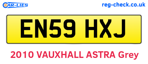 EN59HXJ are the vehicle registration plates.