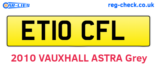 ET10CFL are the vehicle registration plates.