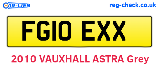 FG10EXX are the vehicle registration plates.