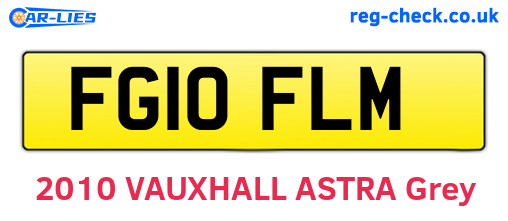 FG10FLM are the vehicle registration plates.