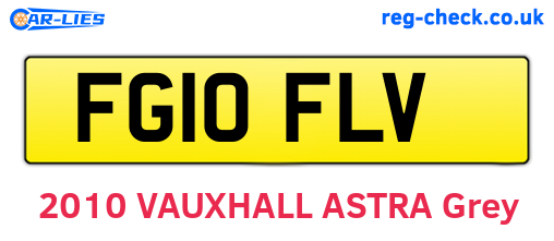 FG10FLV are the vehicle registration plates.