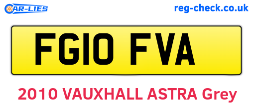FG10FVA are the vehicle registration plates.