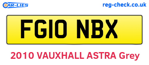FG10NBX are the vehicle registration plates.