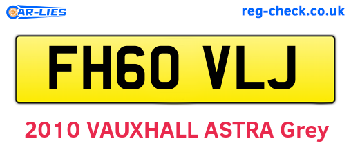 FH60VLJ are the vehicle registration plates.
