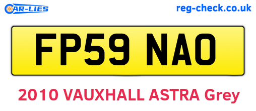 FP59NAO are the vehicle registration plates.