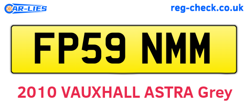 FP59NMM are the vehicle registration plates.