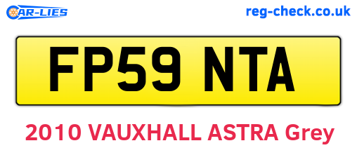 FP59NTA are the vehicle registration plates.