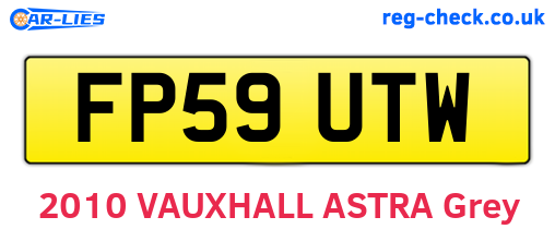 FP59UTW are the vehicle registration plates.