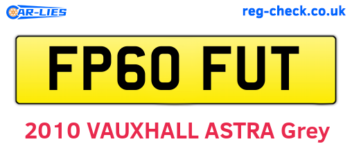 FP60FUT are the vehicle registration plates.