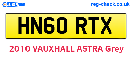 HN60RTX are the vehicle registration plates.