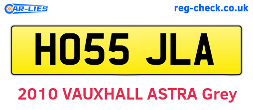 HO55JLA are the vehicle registration plates.
