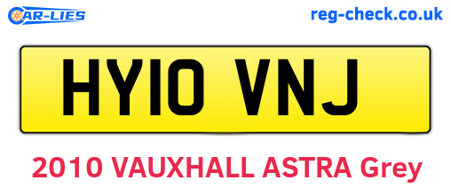 HY10VNJ are the vehicle registration plates.