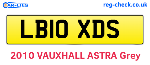 LB10XDS are the vehicle registration plates.