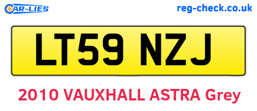 LT59NZJ are the vehicle registration plates.