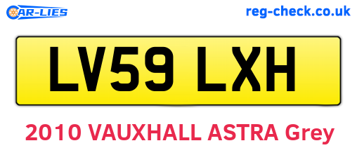 LV59LXH are the vehicle registration plates.