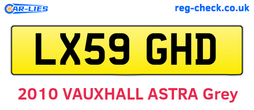 LX59GHD are the vehicle registration plates.