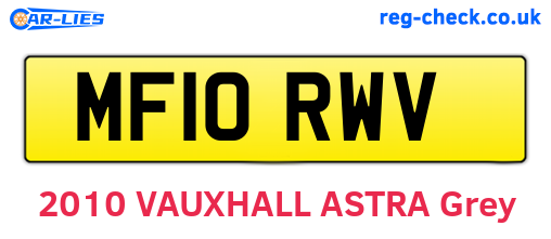 MF10RWV are the vehicle registration plates.