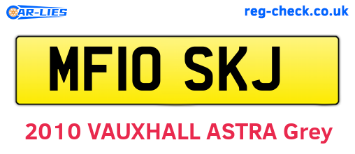 MF10SKJ are the vehicle registration plates.