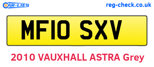 MF10SXV are the vehicle registration plates.