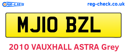MJ10BZL are the vehicle registration plates.