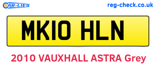 MK10HLN are the vehicle registration plates.