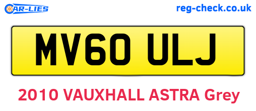 MV60ULJ are the vehicle registration plates.