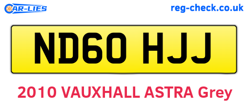 ND60HJJ are the vehicle registration plates.