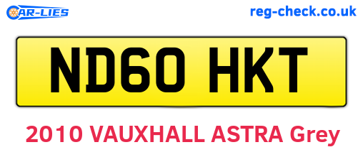 ND60HKT are the vehicle registration plates.