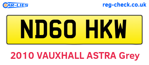 ND60HKW are the vehicle registration plates.