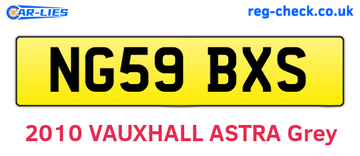 NG59BXS are the vehicle registration plates.