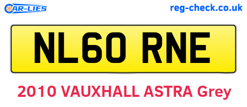 NL60RNE are the vehicle registration plates.