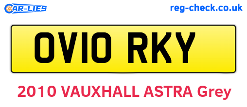 OV10RKY are the vehicle registration plates.