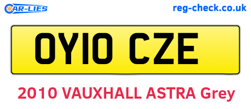 OY10CZE are the vehicle registration plates.