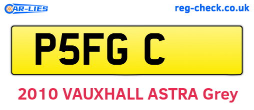 P5FGC are the vehicle registration plates.