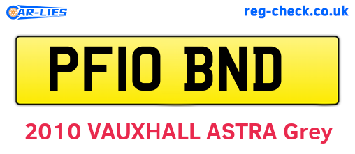 PF10BND are the vehicle registration plates.