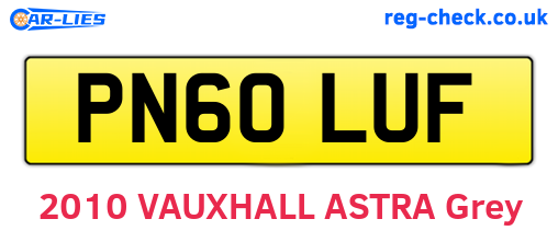 PN60LUF are the vehicle registration plates.