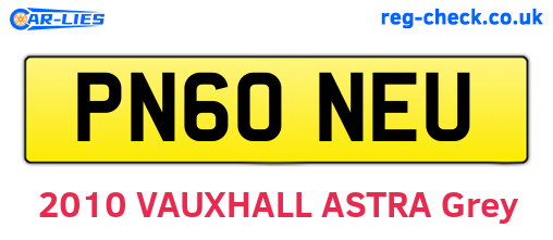 PN60NEU are the vehicle registration plates.