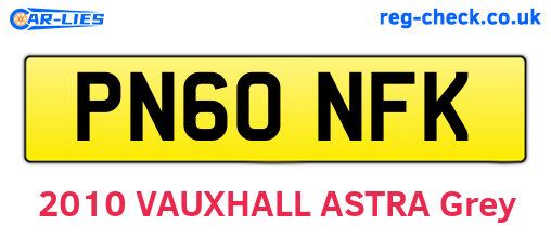 PN60NFK are the vehicle registration plates.