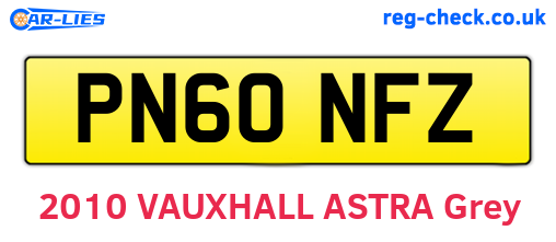 PN60NFZ are the vehicle registration plates.