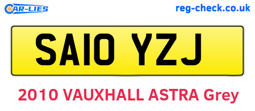 SA10YZJ are the vehicle registration plates.