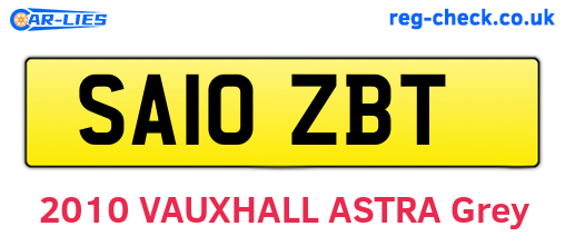 SA10ZBT are the vehicle registration plates.