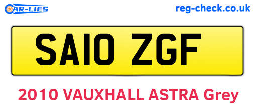 SA10ZGF are the vehicle registration plates.