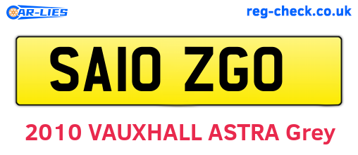 SA10ZGO are the vehicle registration plates.