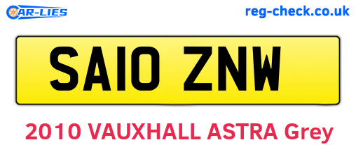 SA10ZNW are the vehicle registration plates.