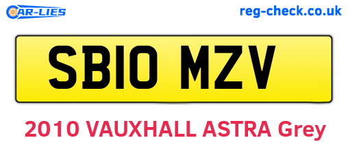 SB10MZV are the vehicle registration plates.