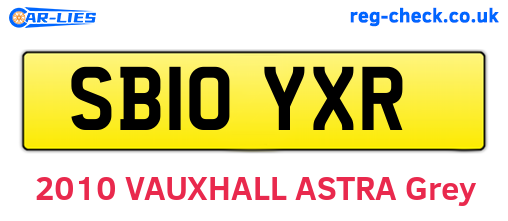 SB10YXR are the vehicle registration plates.